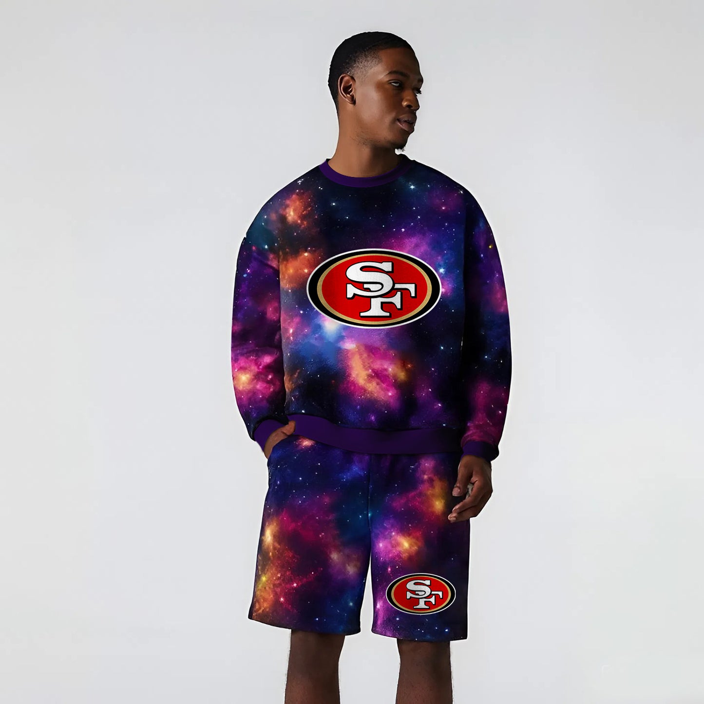Premium NFL SF49 Full Set Long Sweatshirt And Short Pants V1 NMD NHM