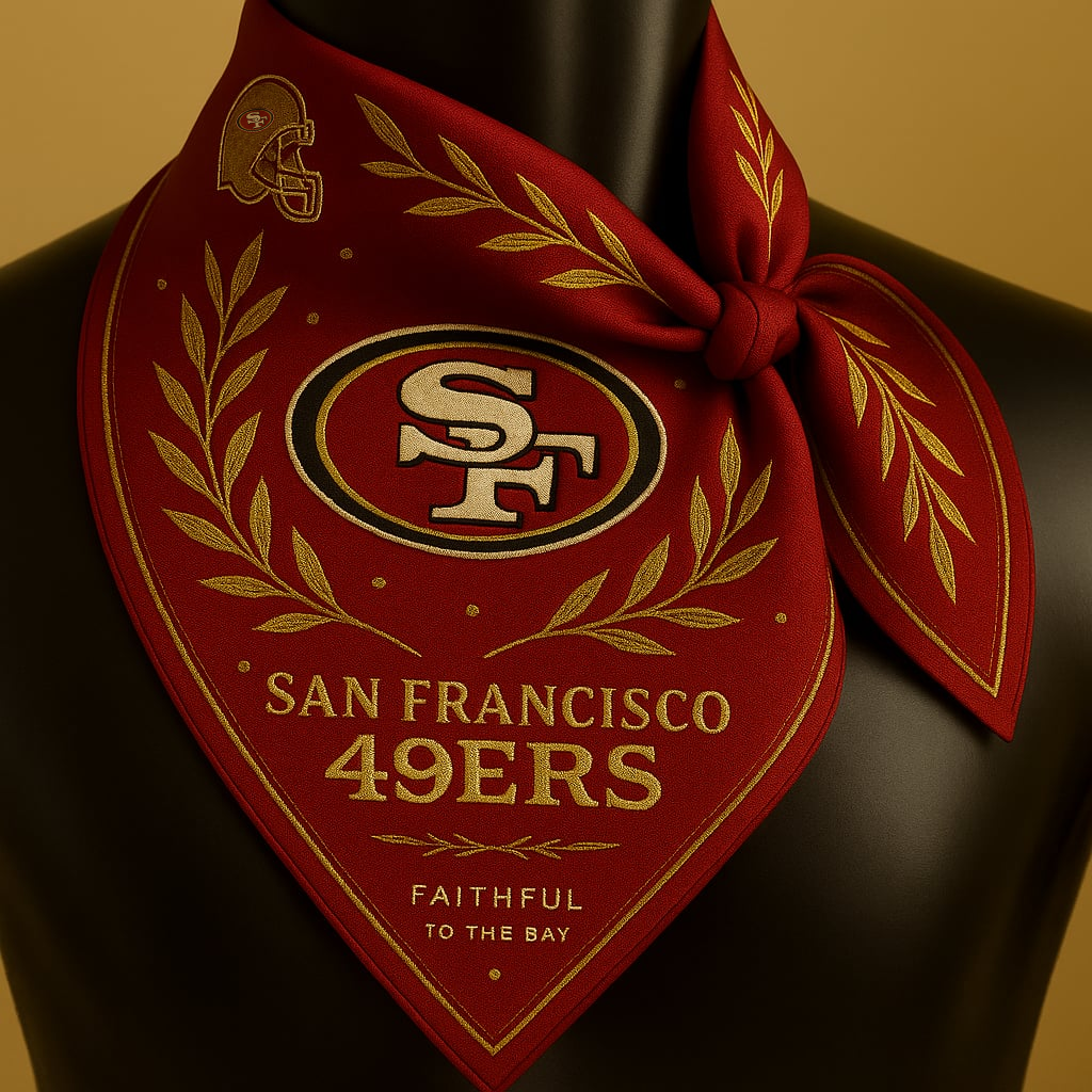 Premium NFL SF49 SQUARE SILK SCARF V1 NMD NTL