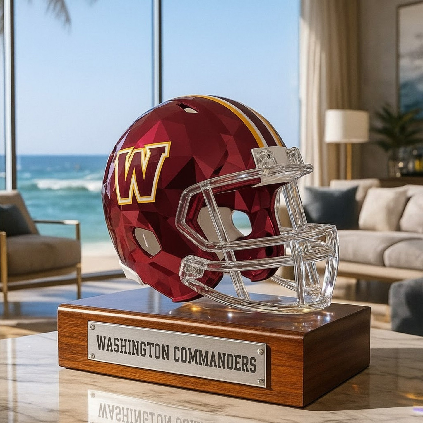 Premium NFL WAS Crystal Style Desktop Ornament V1 NMD  TTV