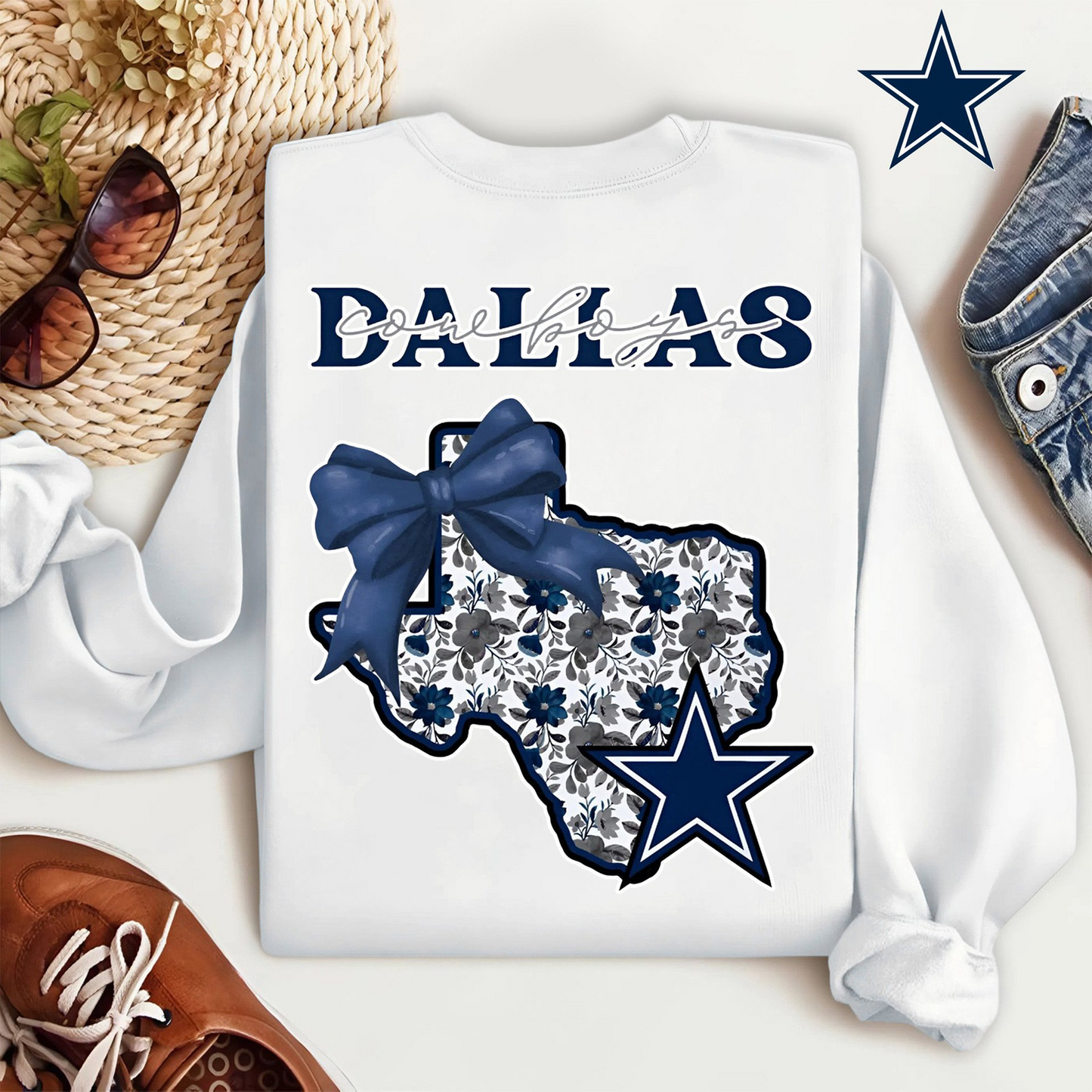 Premium NFL x DAL Cozy State Bow Sweatshirt TUANND TANTD