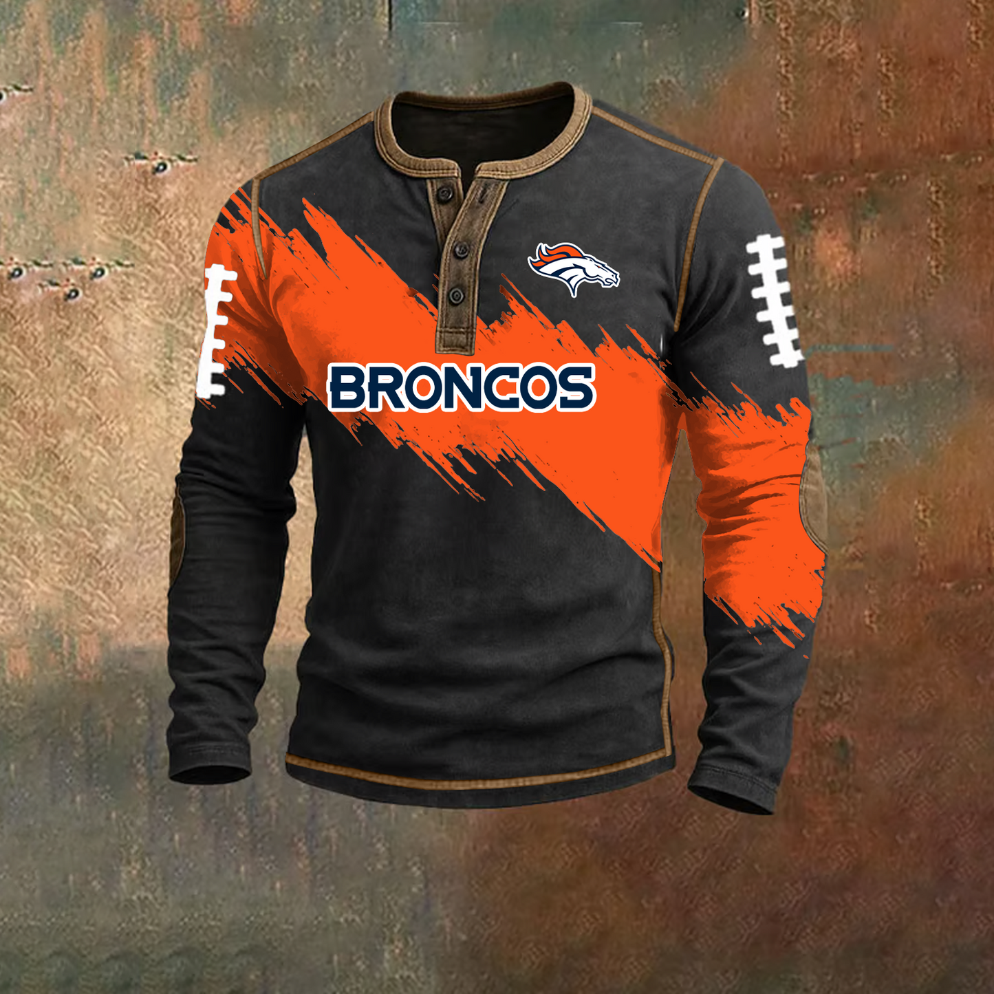 PREMIUM NFL X DEN HENLEY LONG SLEEVE OUTFIT SHIRT NDT TDT