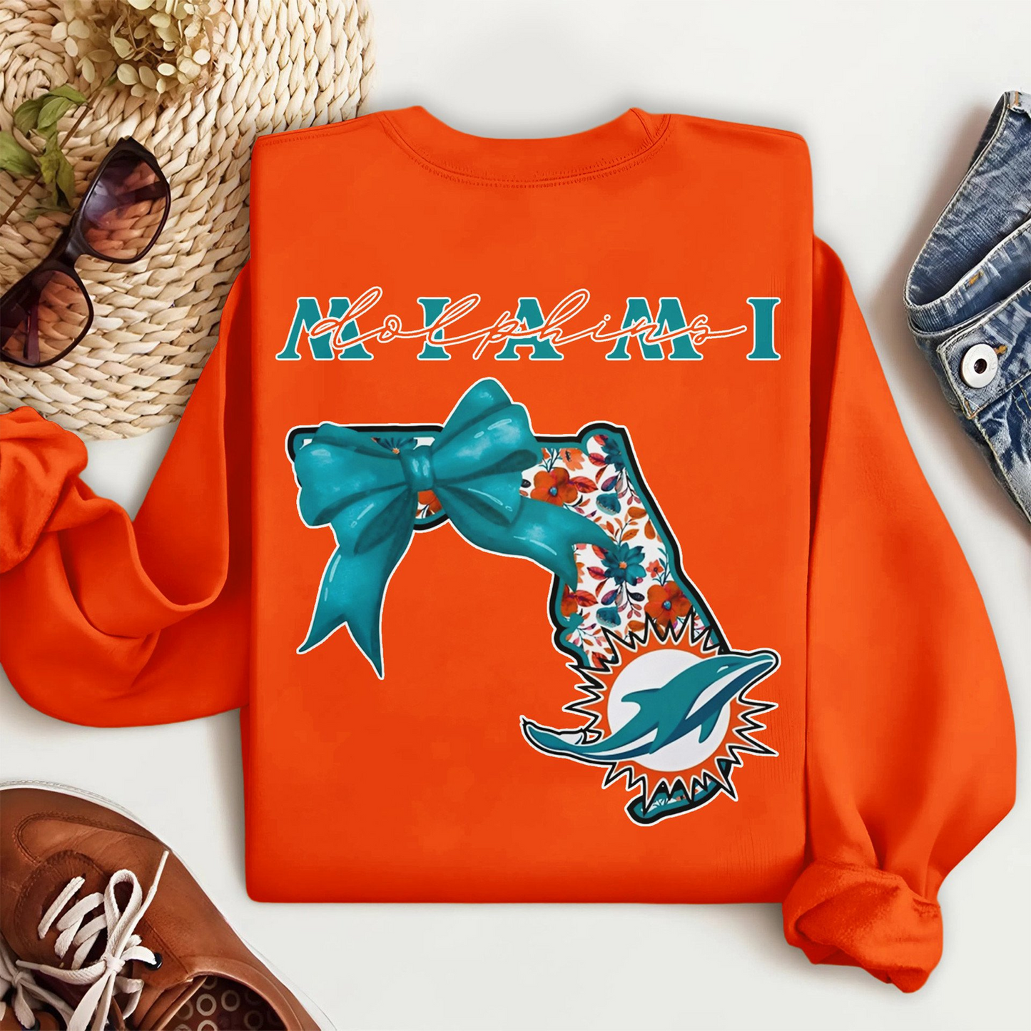 Premium NFL x MIA Cozy State Bow Sweatshirt TUANND TANTD