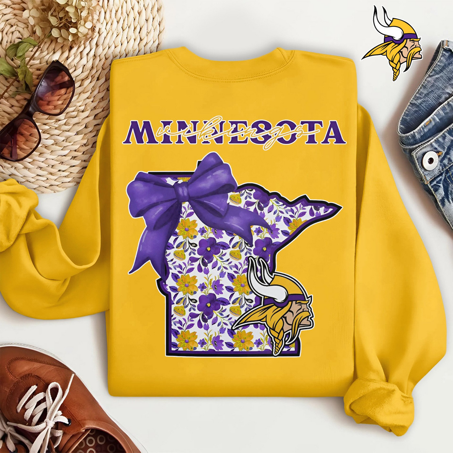 Premium NFL x MIN Cozy State Bow Sweatshirt TUANND TANTD