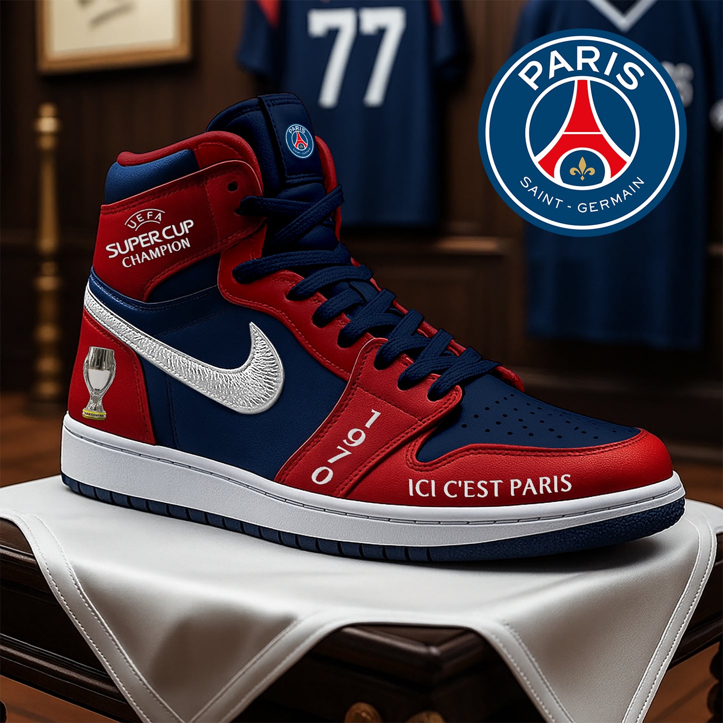 Premium PSG UEFA Super Cup Champions V1 Air Jordan NMD NHM