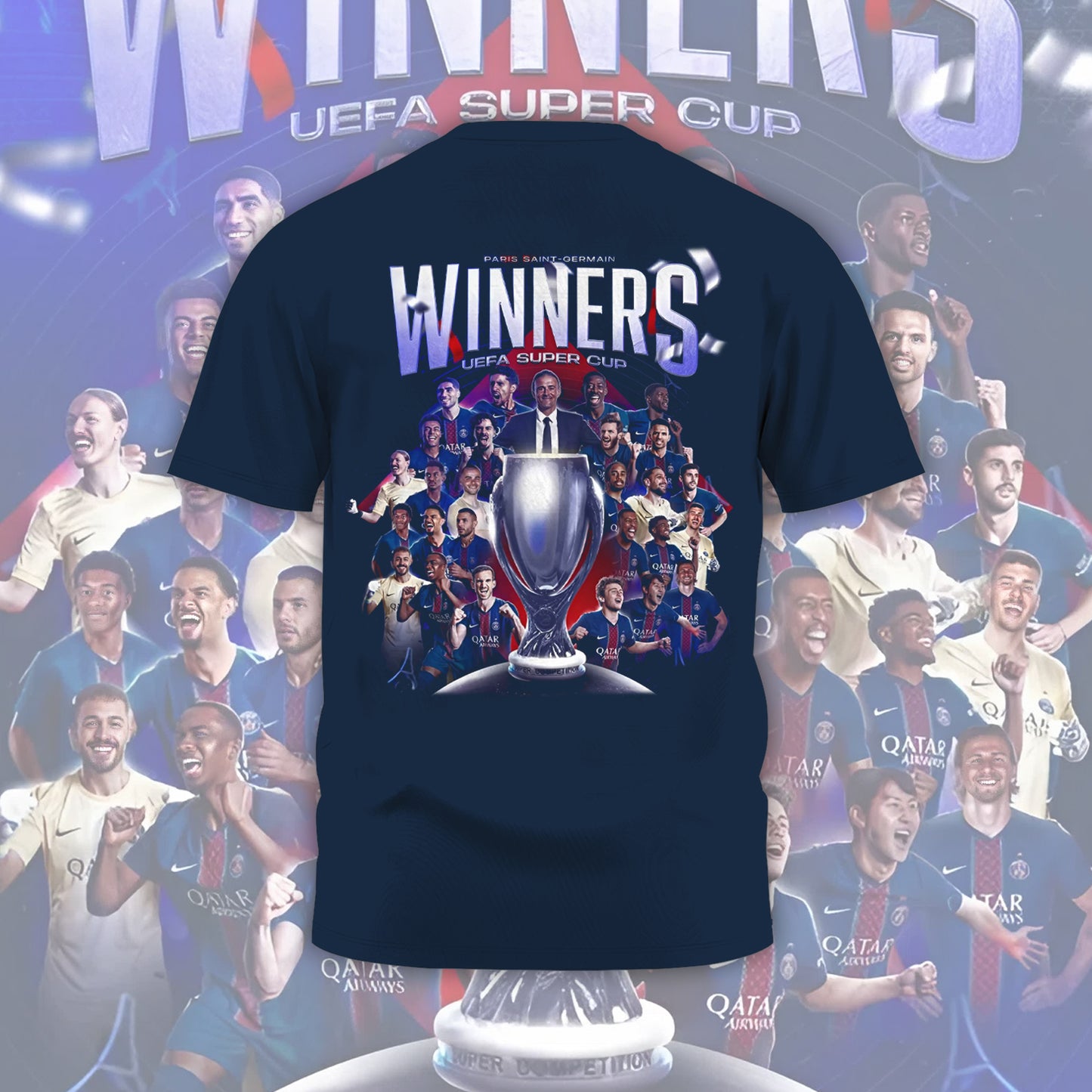 Premium PSG UEFA Super Cup Champions V1 t-shirt NMD NHM