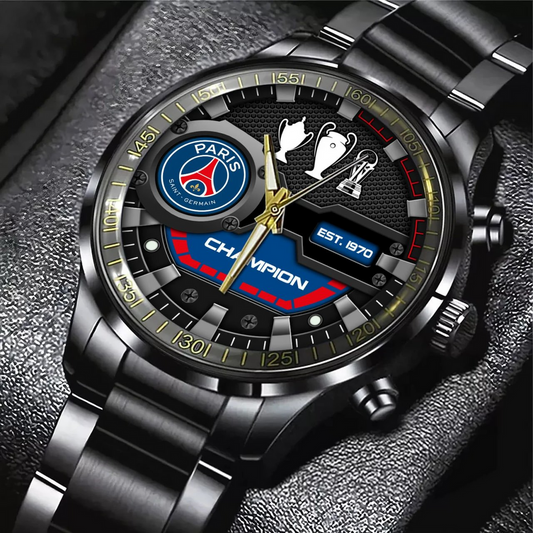 Paris SG Black Stainless Steel Watch UEFA Champions League 2025 Champions Triper NDD