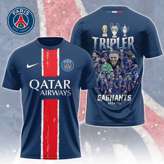 Paris SG  3D Shirt Tripler Champions NDD