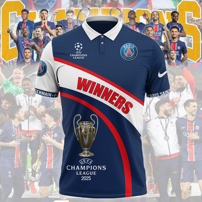 Paris SG UEFA Champions League Champions Polo Shirt DDTTDT