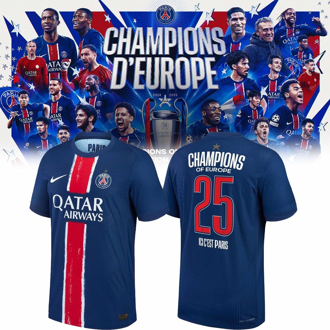 Paris SG UEFA Champions League Champions V10 Shirt DDTCTND