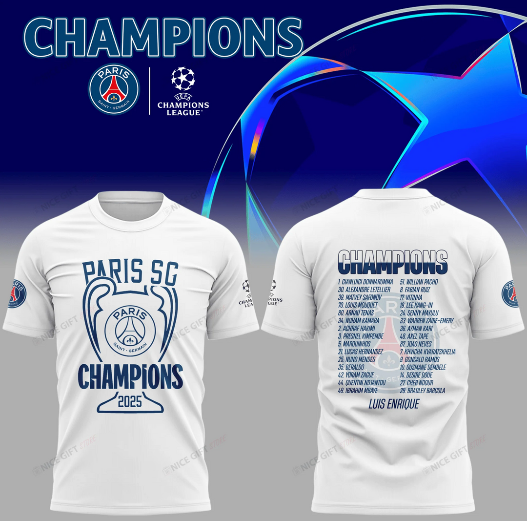 Paris SG UEFA Champions League Champions V15 Shirt DDTCTND