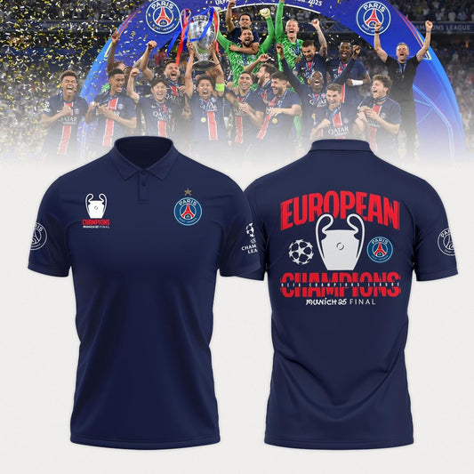Paris SG UEFA Champions League Champions V2 Polo Shirt DDTTTV