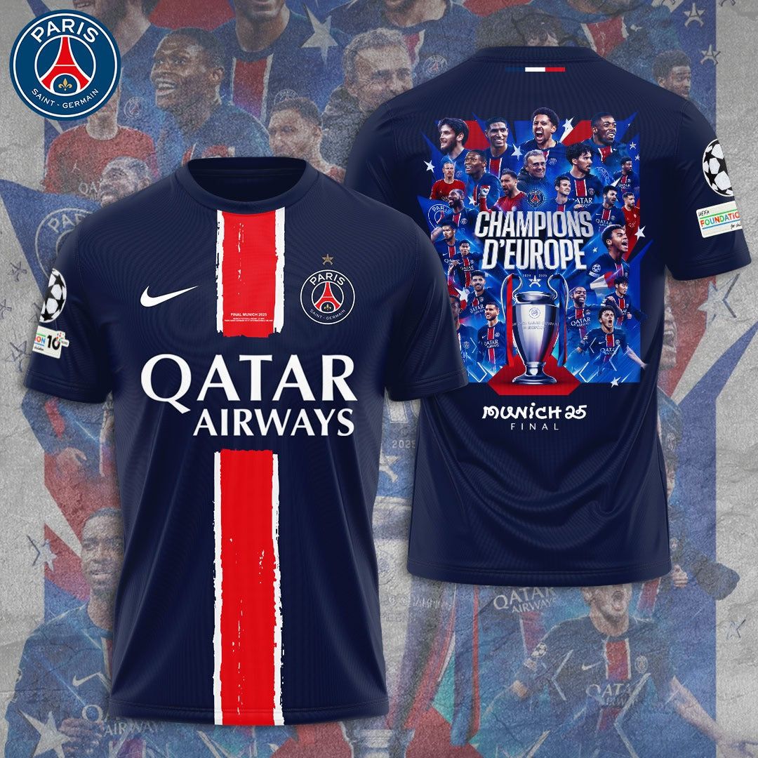 Paris SG UEFA Champions League Champions V18 Shirt DDTCTND
