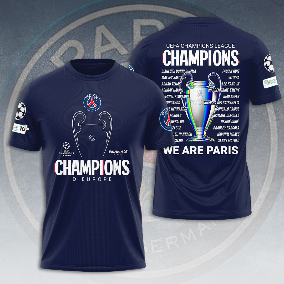 Paris SG UEFA Champions League Champions V25 Shirt DDTCTND