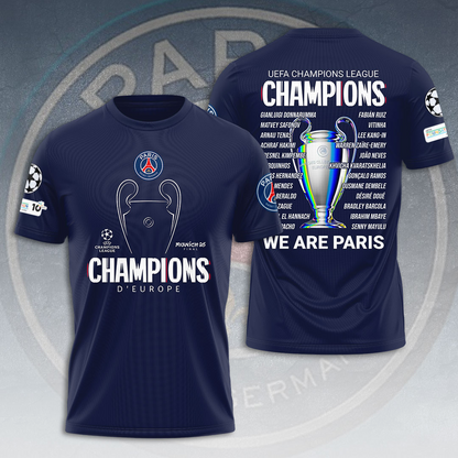 Paris SG UEFA Champions League Champions V25 Shirt DDTCTND