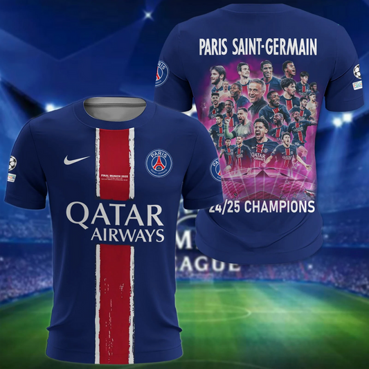 Paris SG - UEFA Champions League 2025 3D Shirt V8 0206 DatND DVT