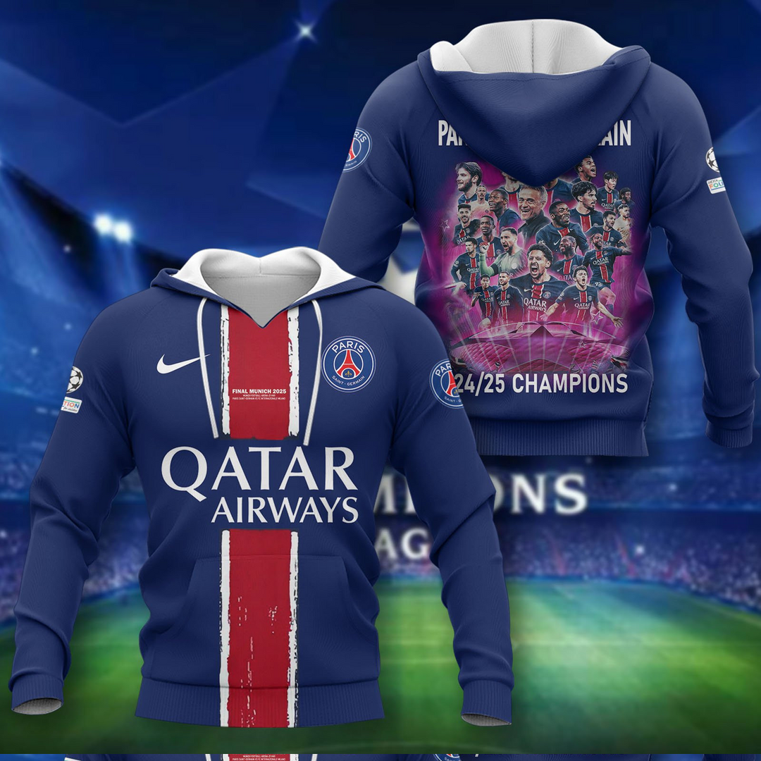 Paris SG - UEFA Champions League 2025 3D Shirt V8 0206 DatND DVT