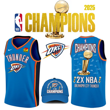OKC 2025 NBA Finals Champions Basketball Jersey V14 NDDDVT