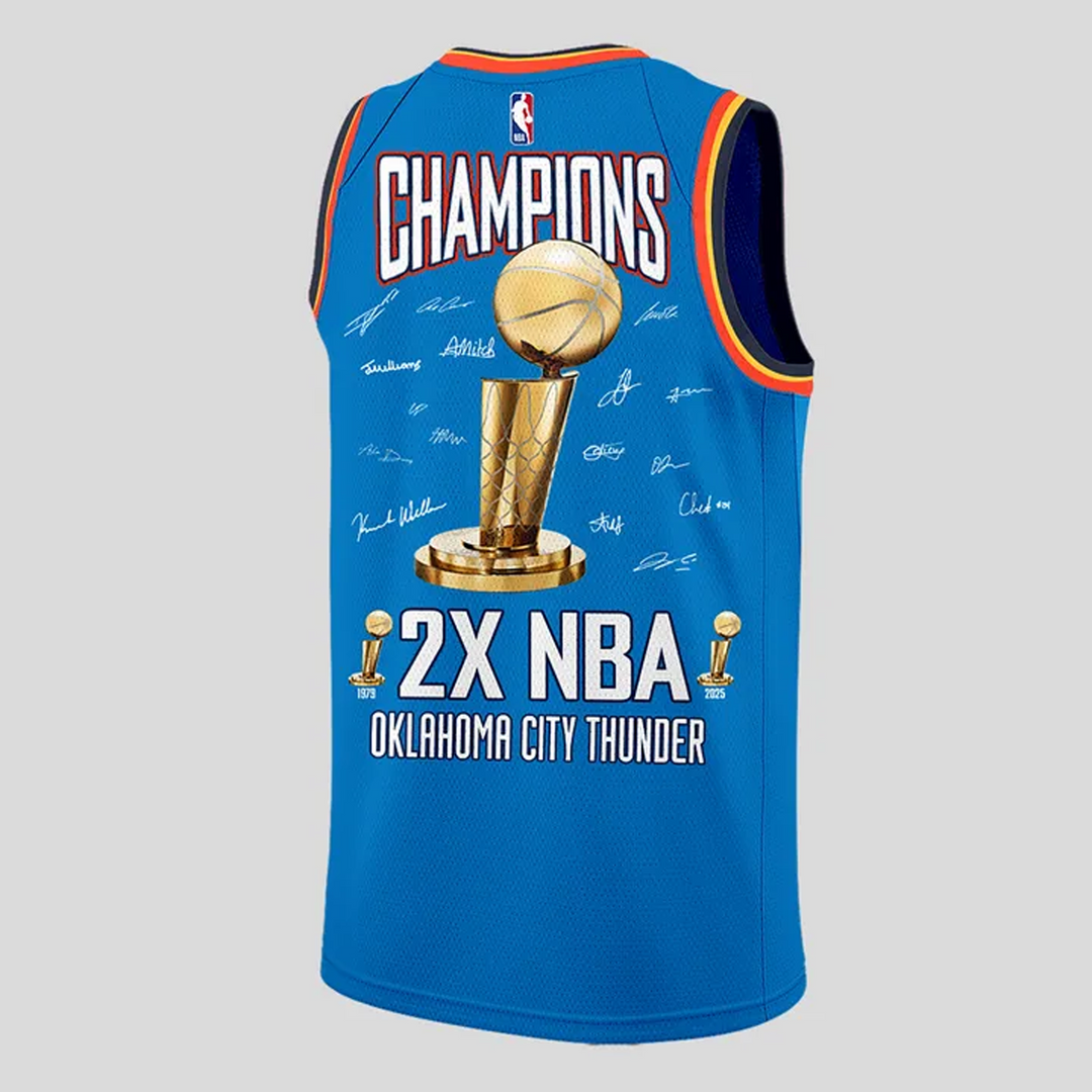 OKC 2025 NBA Finals Champions Basketball Jersey V14 NDDDVT