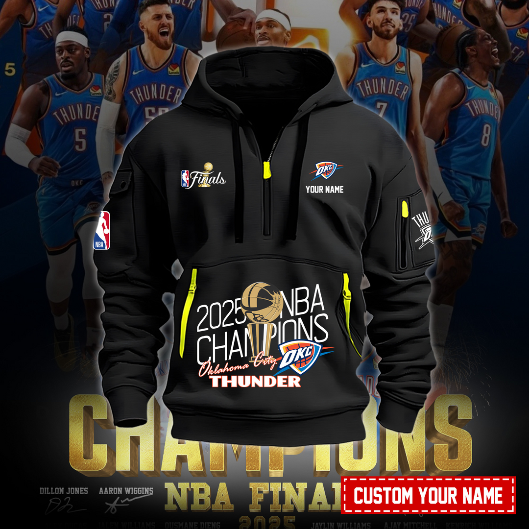OKC NBA Champions Zipper Hoodie DDT 230625 CTND