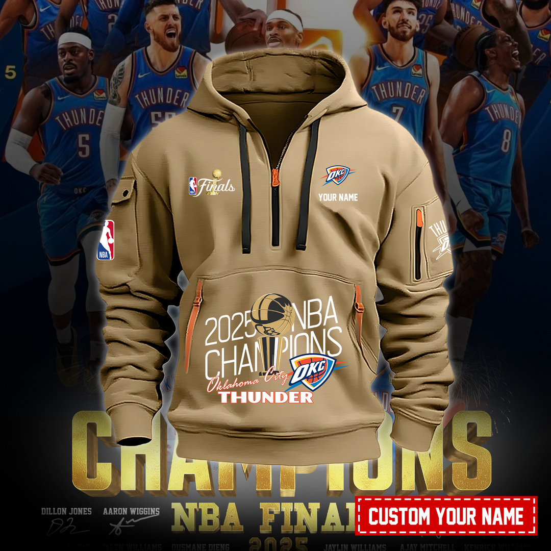 OKC NBA Champions Zipper Hoodie DDT 230625 CTND