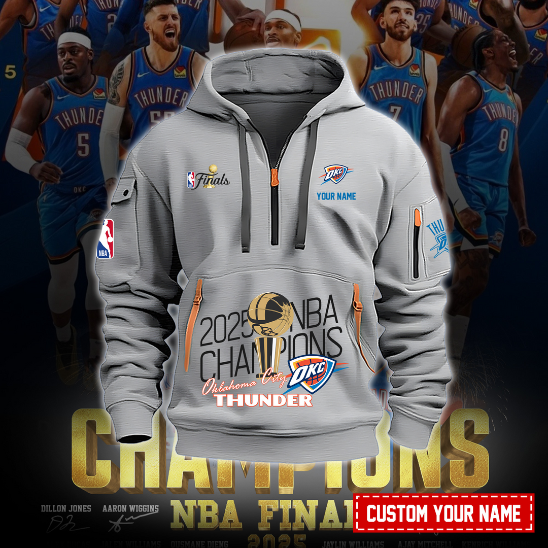 OKC NBA Champions Zipper Hoodie DDT 230625 CTND