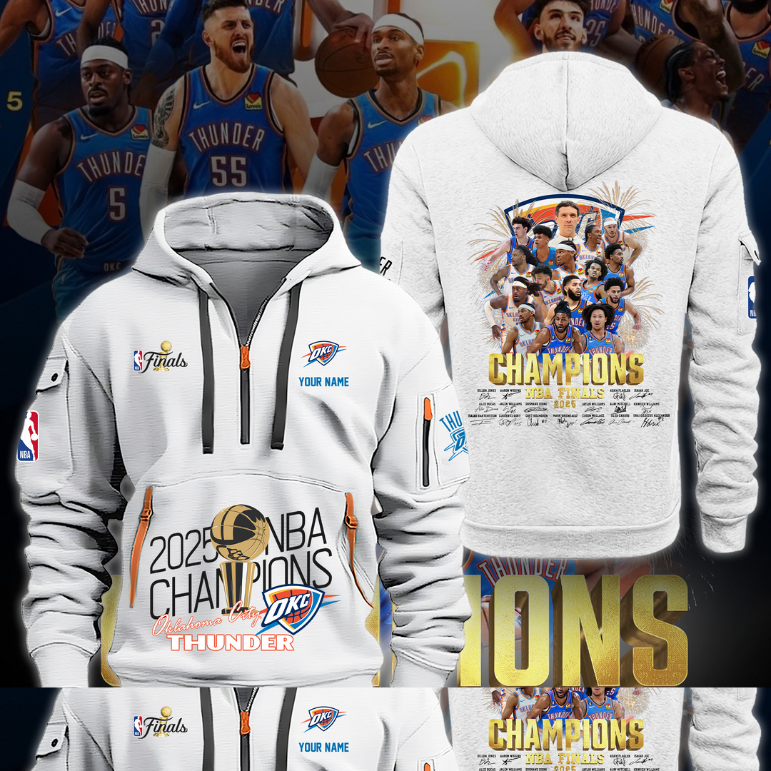 OKC NBA Champions V2 Zipper Hoodie DDT 230625 CTND