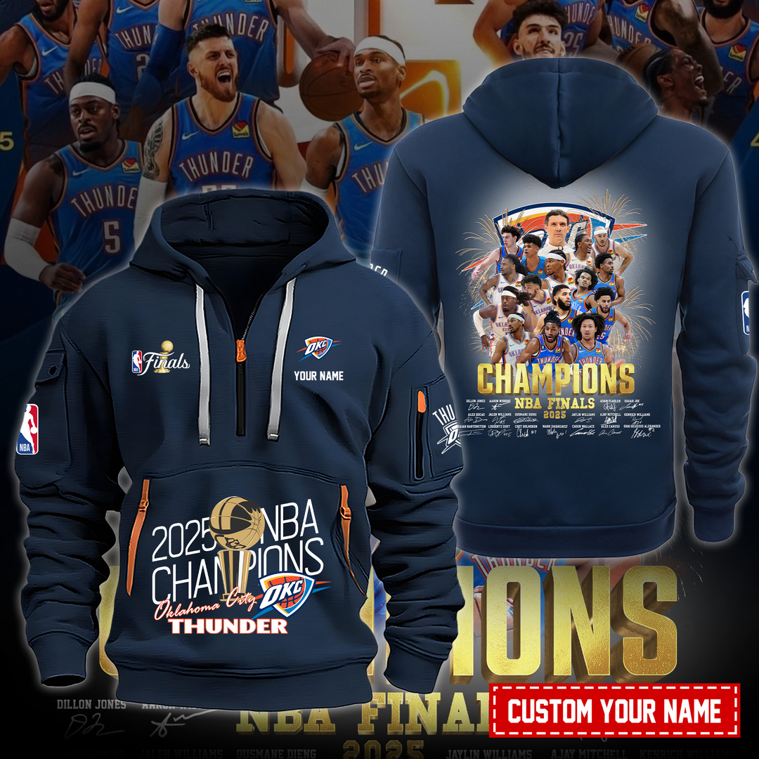 OKC NBA Champions V2 Zipper Hoodie DDT 230625 CTND
