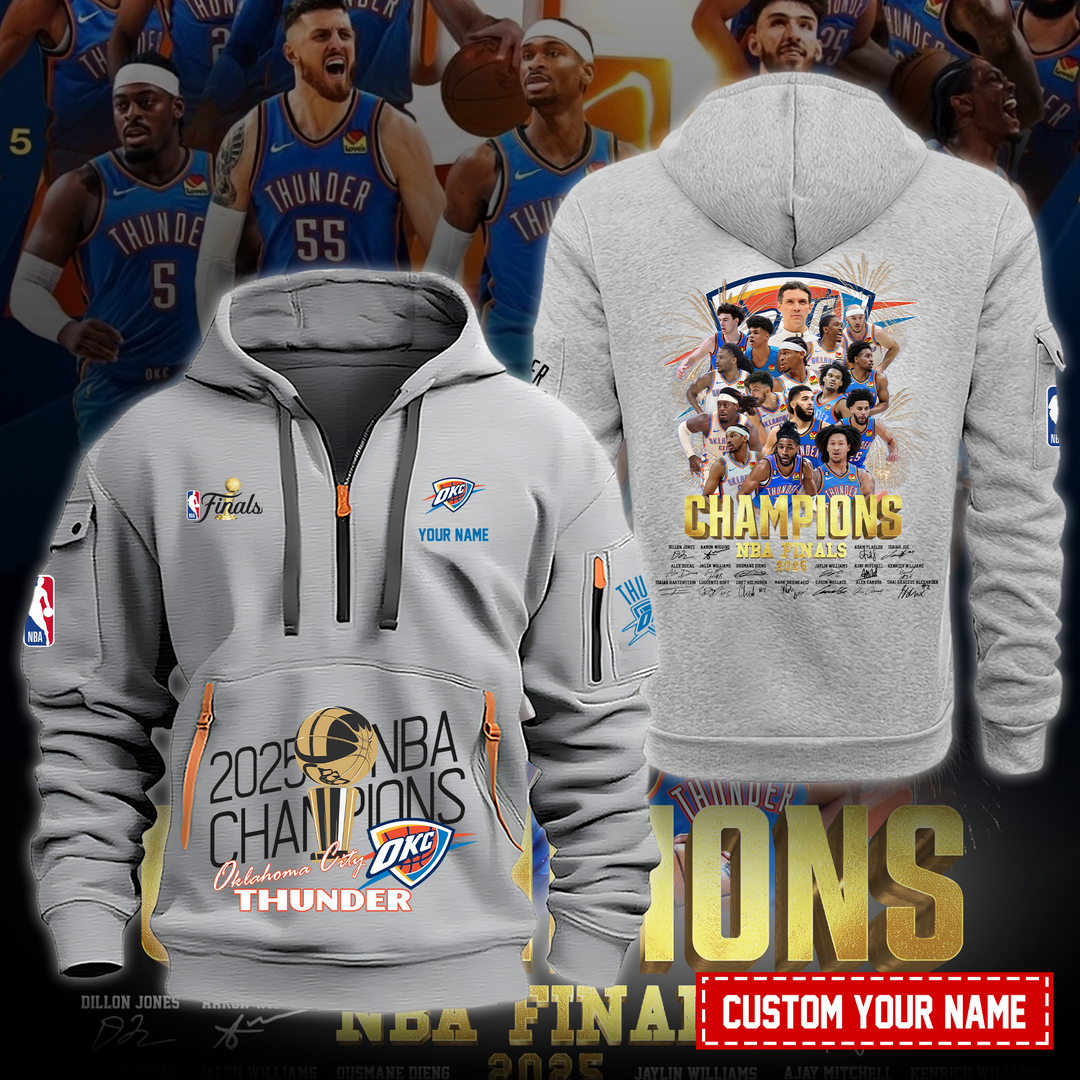 OKC NBA Champions V2 Zipper Hoodie DDT 230625 CTND