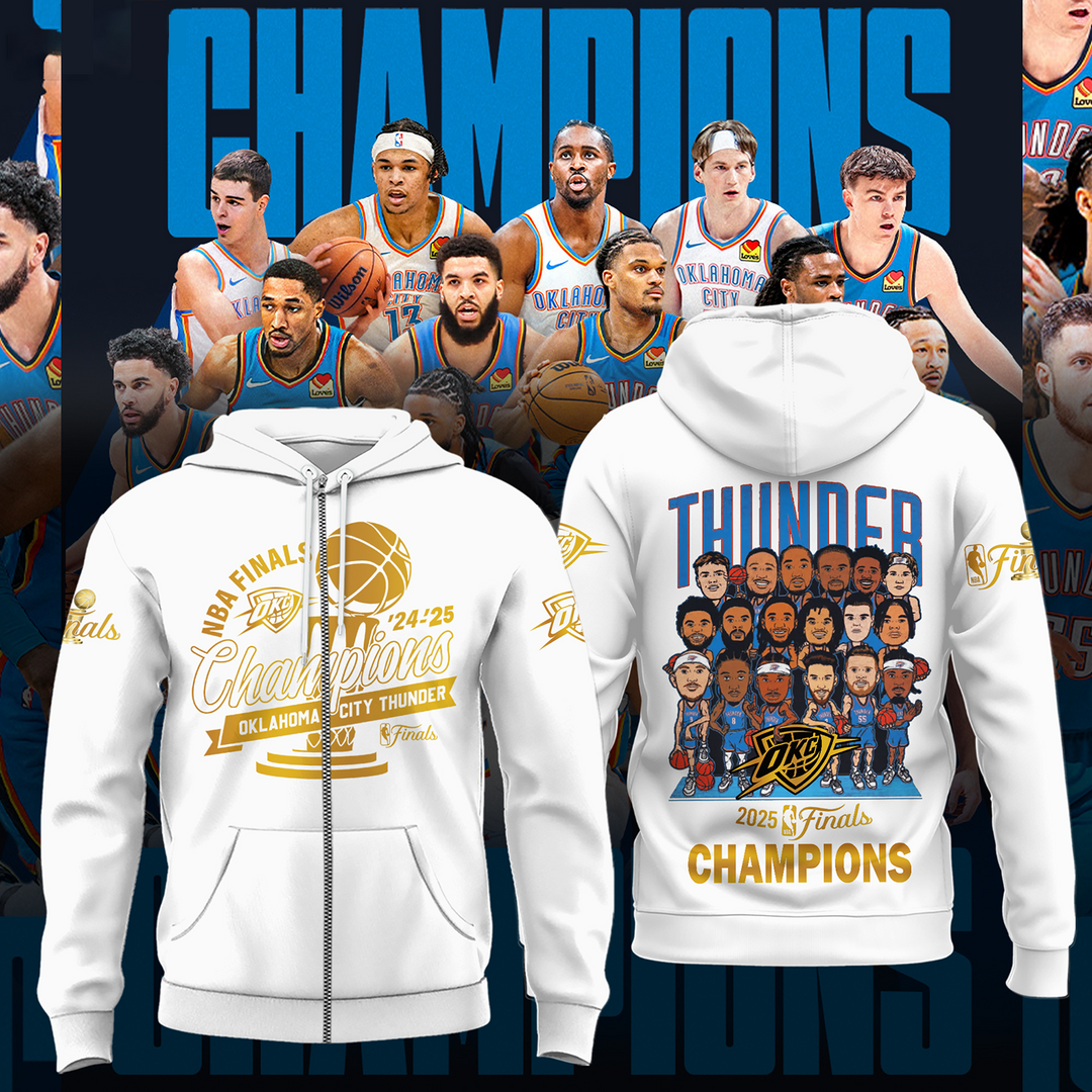 OKC 2025 NBA Finals Champions Shirt V2 DatND DVT white