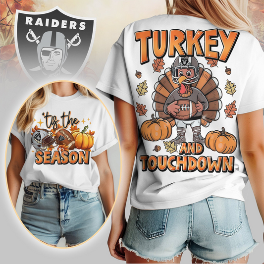 LVR Premium NFL Turkey and Touchdown Women's Shirt DDT NTL