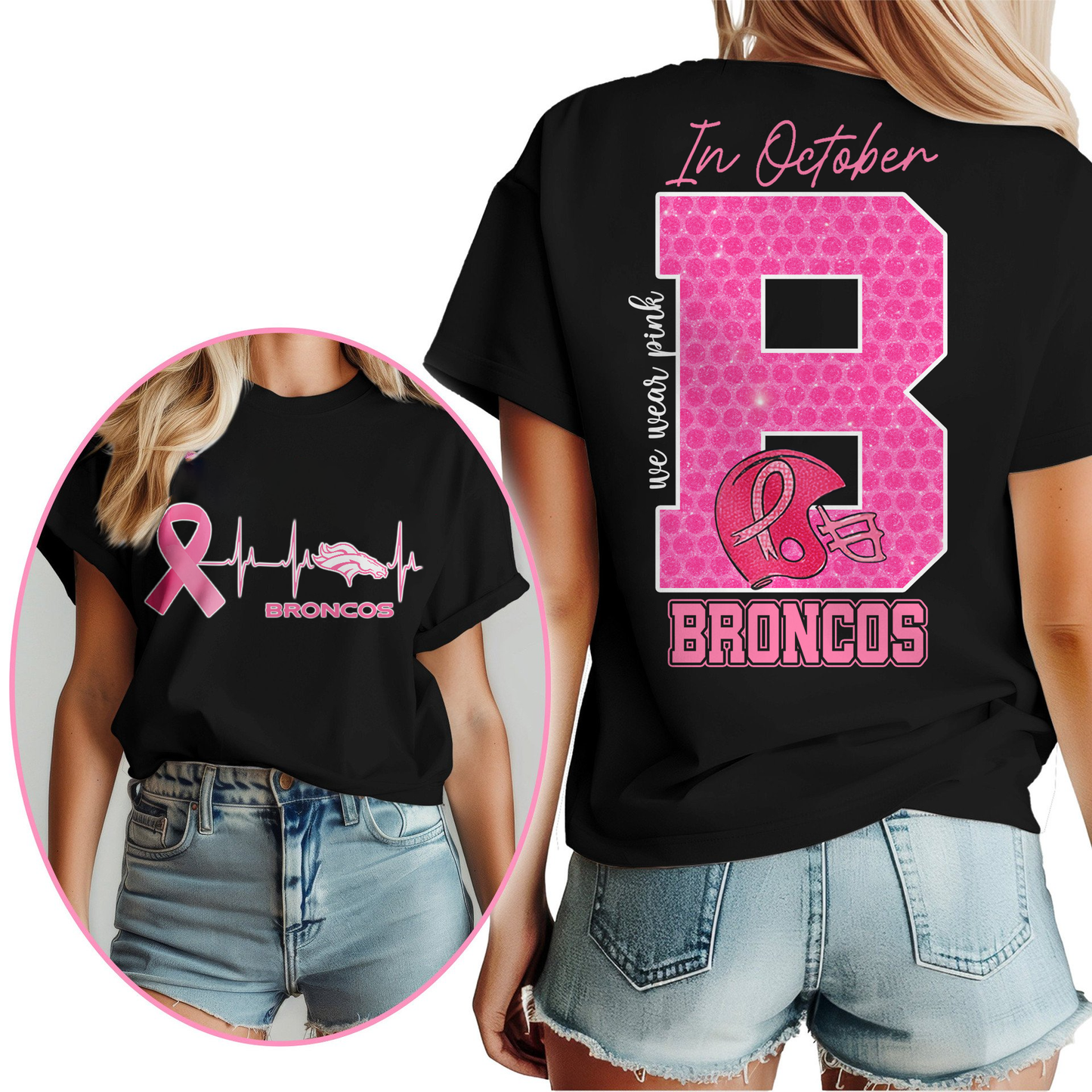 DB Premium NFL Breast Cancer Women Shirt DDT NTL