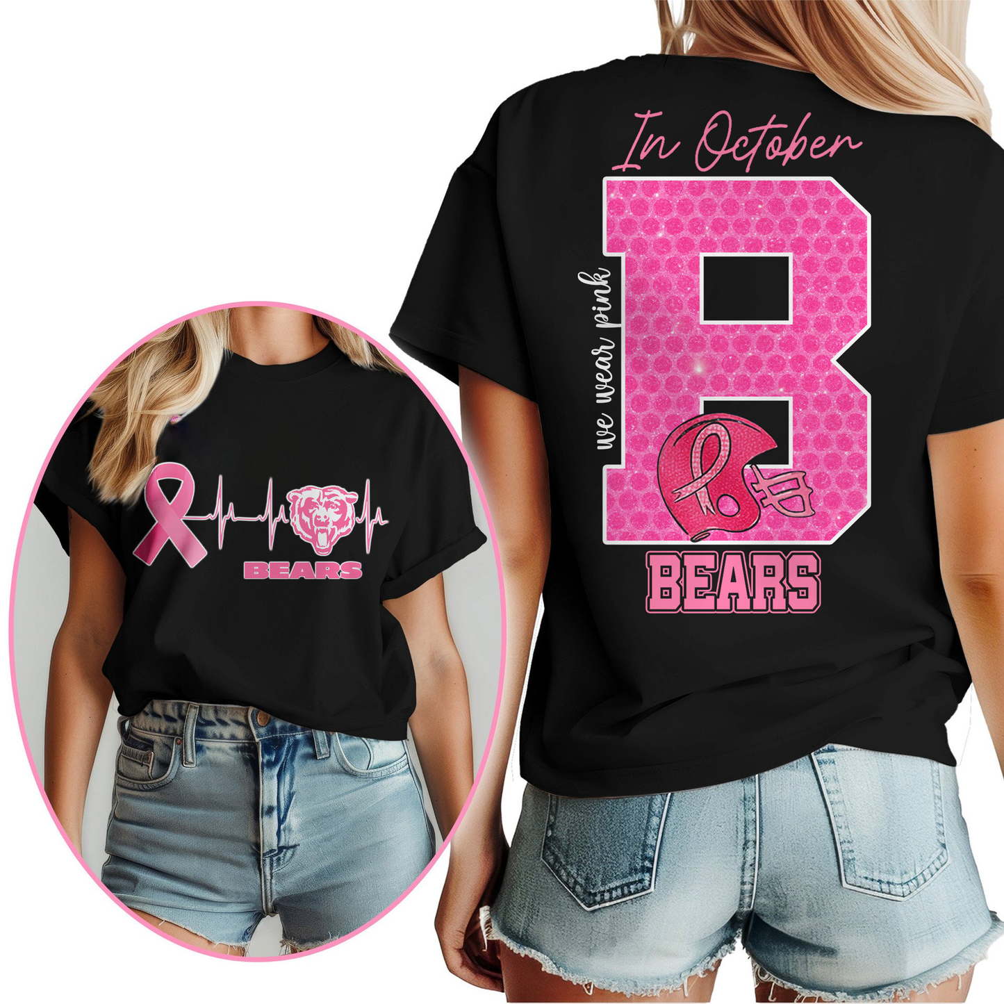 CHI Premium NFL Breast Cancer Women Shirt DDT NTL