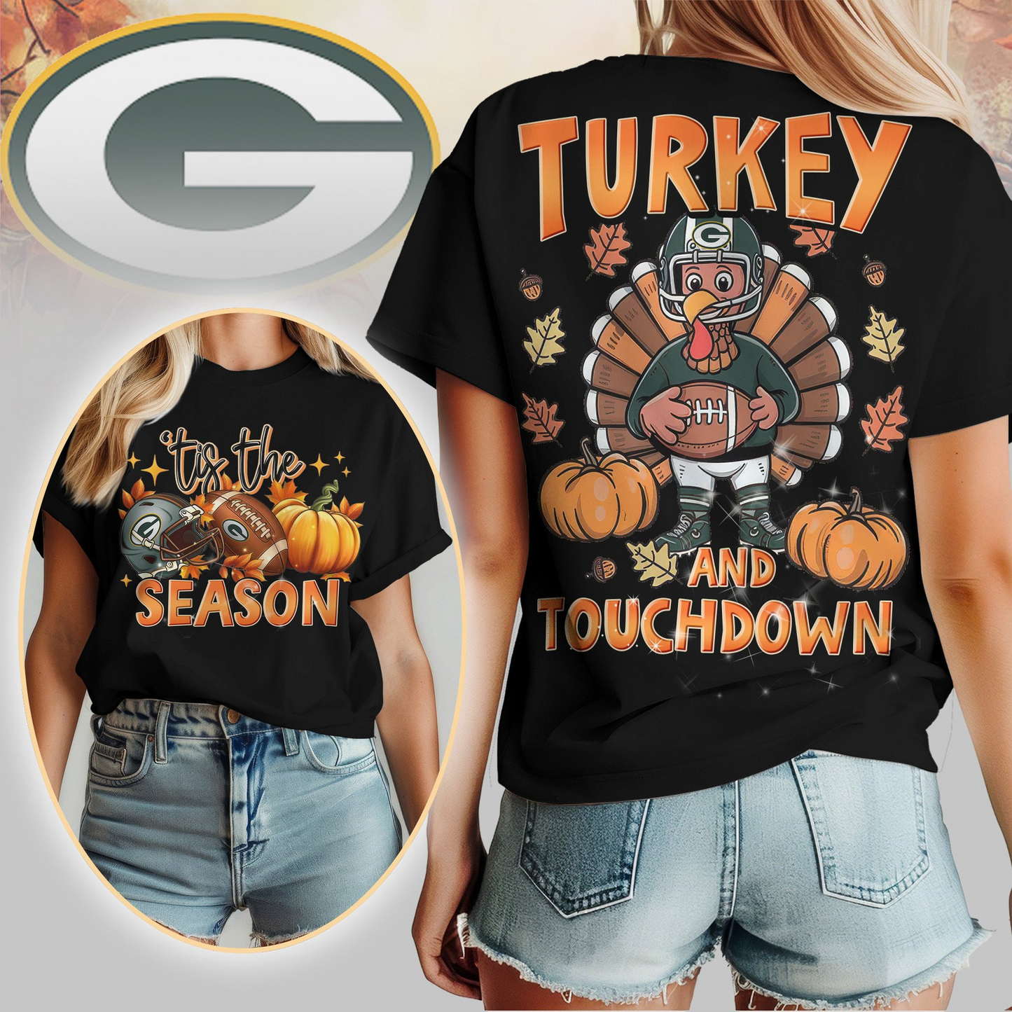 GBP Premium NFL Turkey and Touchdown Women's Shirt DDT NTL