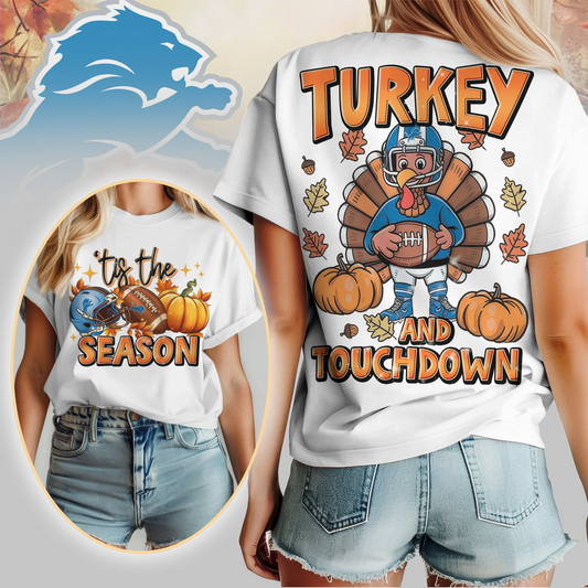 DL Premium NFL Turkey and Touchdown Women's Shirt DDT NTL