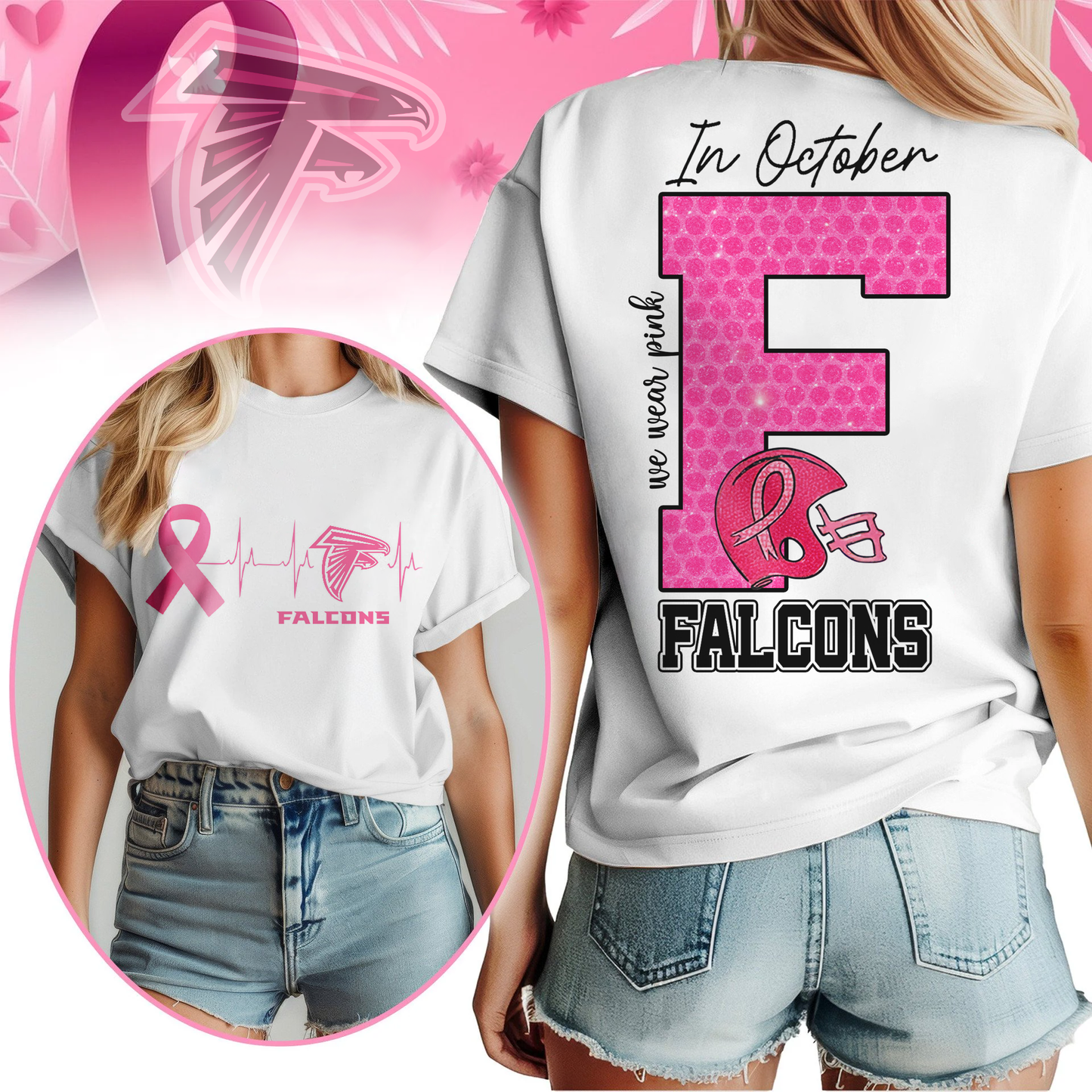 AF Premium NFL Breast Cancer Women Shirt DDT NTL