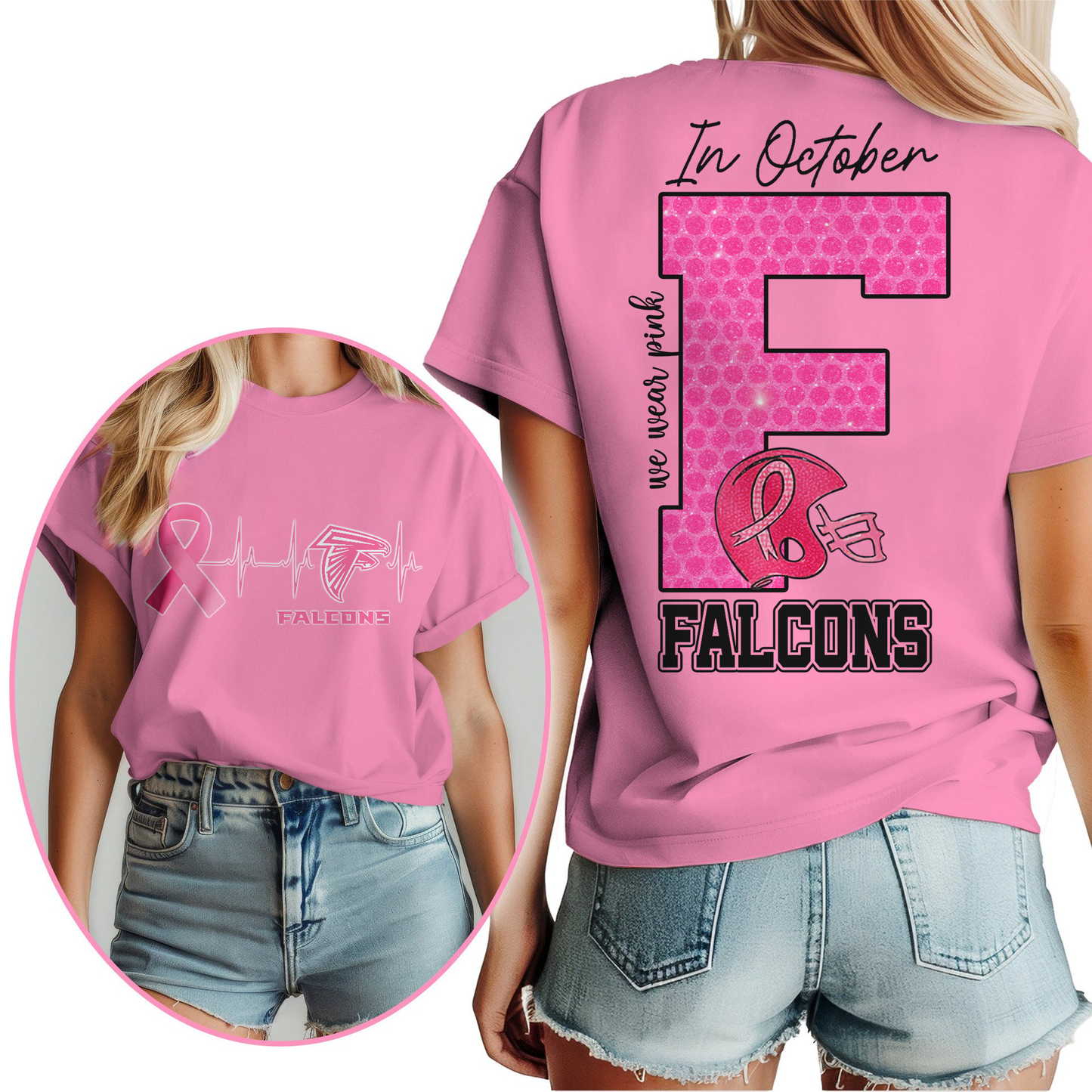 AF Premium NFL Breast Cancer Women Shirt DDT NTL