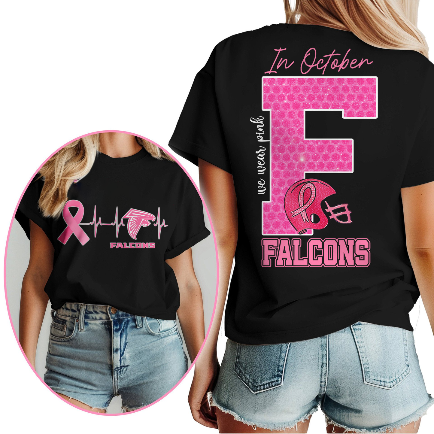AF Premium NFL Breast Cancer Women Shirt DDT NTL