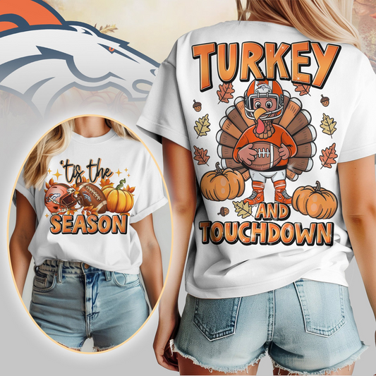 DB Premium NFL Turkey and Touchdown Women's Shirt DDT NTL