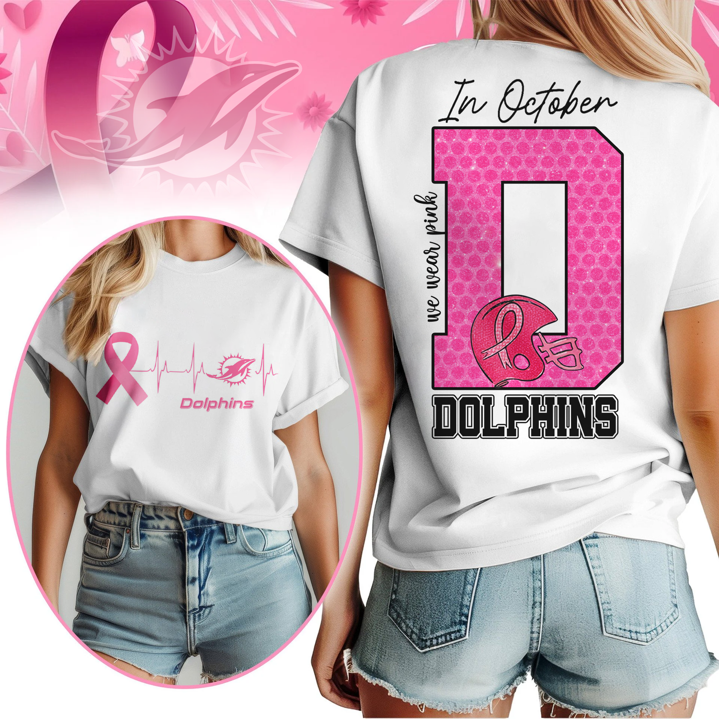 MD Premium NFL Breast Cancer Women Shirt DDT NTL