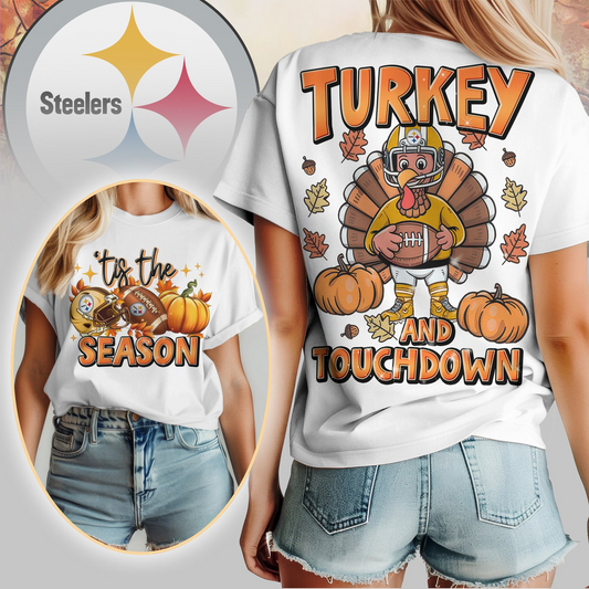 PS Premium NFL Turkey and Touchdown Women's Shirt DDT NTL