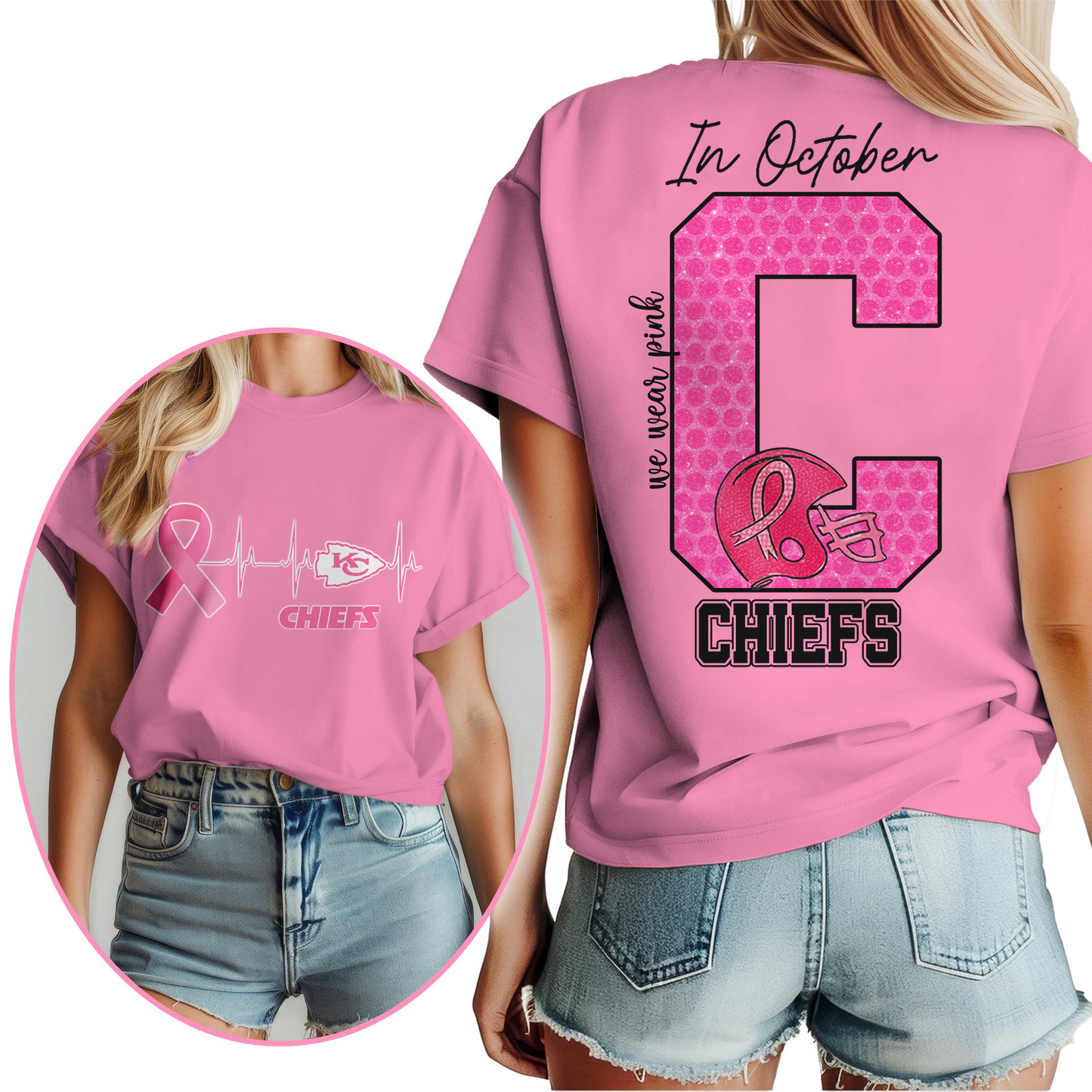 KCC Premium NFL Breast Cancer Women Shirt DDT NTL