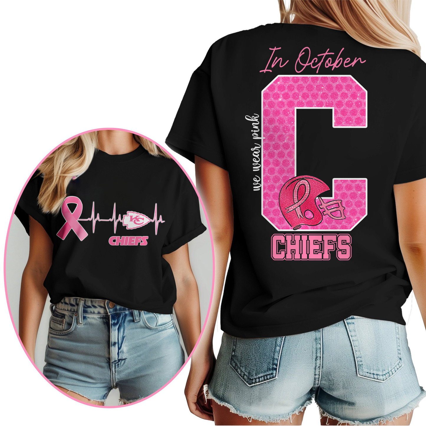 KCC Premium NFL Breast Cancer Women Shirt DDT NTL