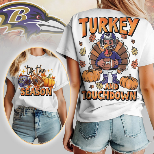 BR Premium NFL Turkey and Touchdown Women's Shirt DDT NTL