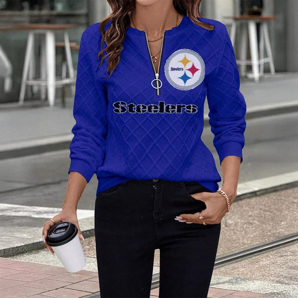 PS x NFL Women's Knit Textured Fabric Zip Up Sweatshirt DDT CTND