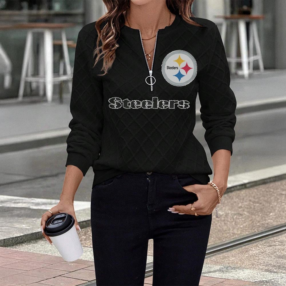 PS x NFL Women's Knit Textured Fabric Zip Up Sweatshirt DDT CTND