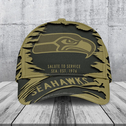 SEA x NFL 2025 Salute to Service Classic Cap DATND TANTD