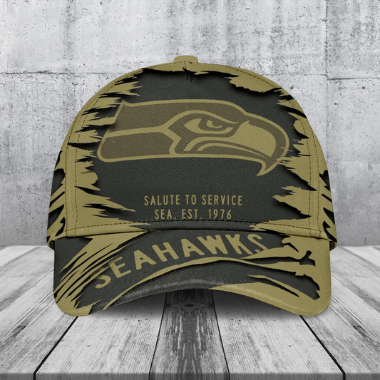 SEA x NFL 2025 Salute to Service Classic Cap DATND TANTD