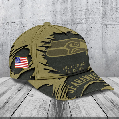 SEA x NFL 2025 Salute to Service Classic Cap DATND TANTD