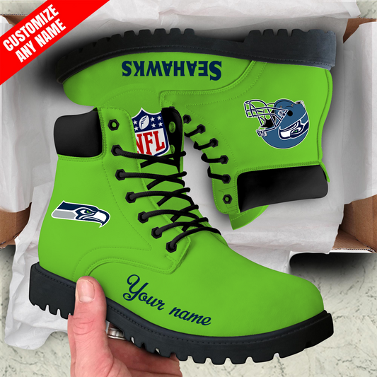 SEA x NFL Custom Leather Boots DATND TANTD