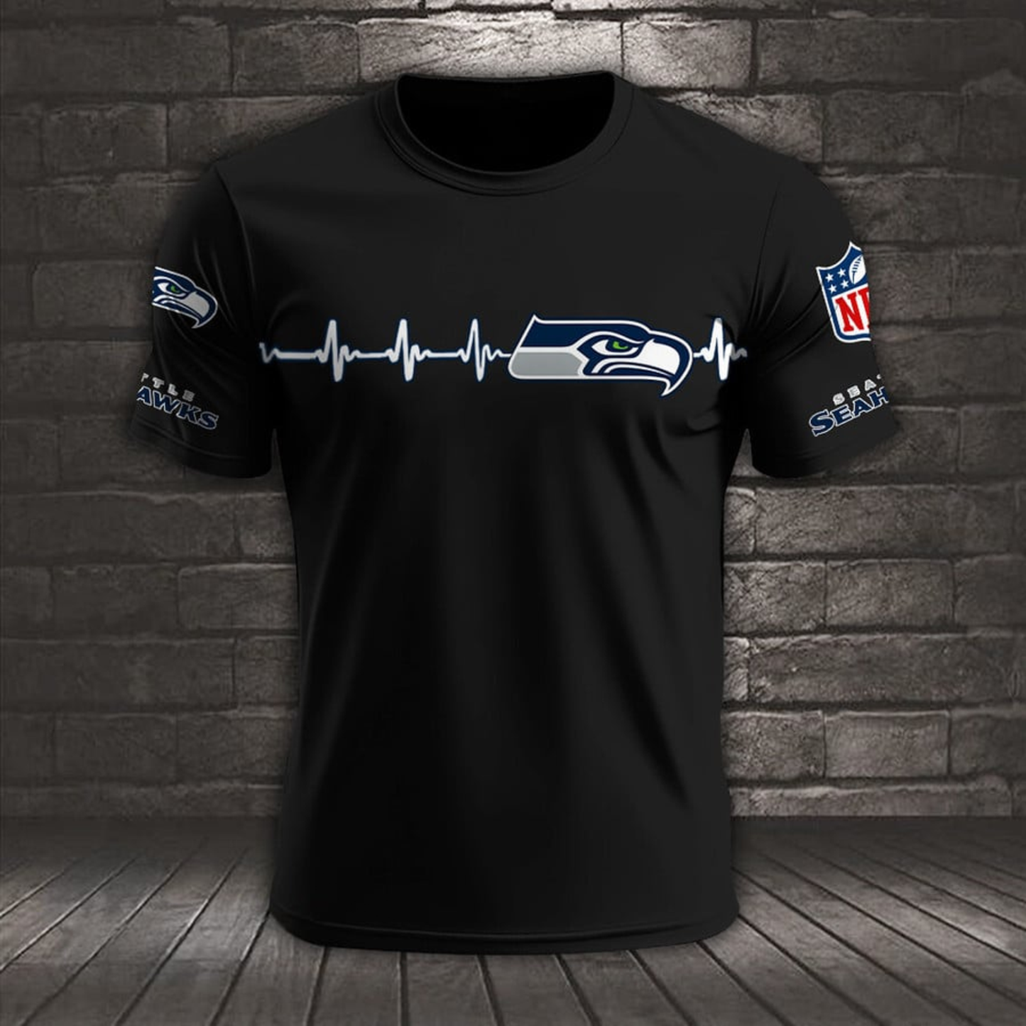 SEA x NFL Heart Rate Map Special 3D Shirt DatND ThuongNH